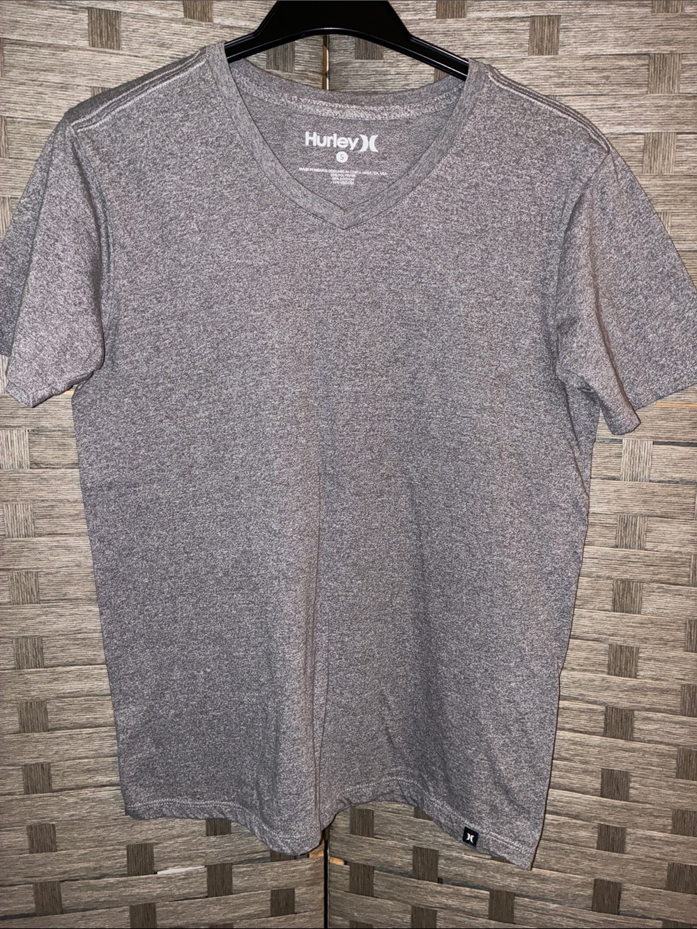 Hurley Men's Heather Gray V-Neck Short Sleeve Tee